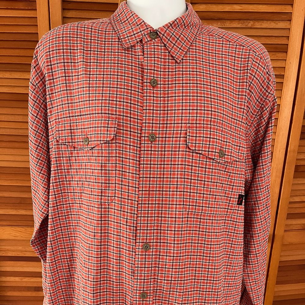 L.L. BEAN OUTDOORS SZ L - REG LS CASUAL SHIRT W/LONG ADJ. SLEEVES